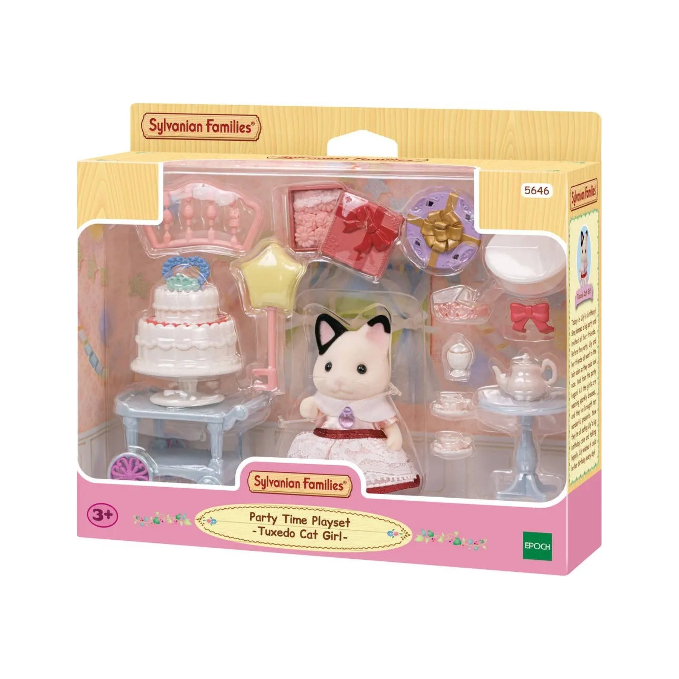 Sylvanian Families Party Time Playset Tuxedo Cat Girl Sylvanian Families